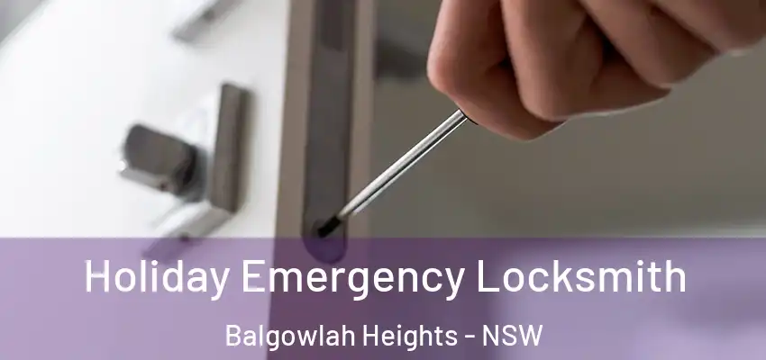 Holiday Emergency Locksmith Balgowlah Heights - NSW